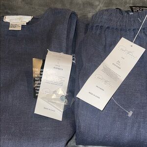 Oscar de la Renta Slate Blue Skirt Set